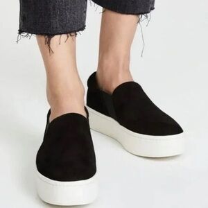VINCE Black Slip-On Sneakers
